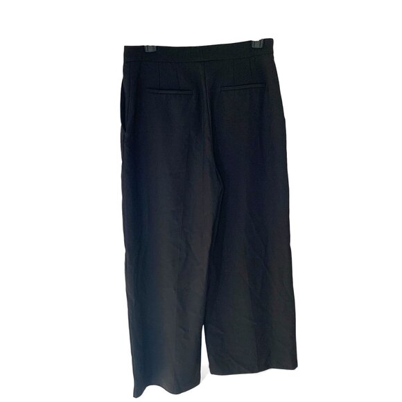 Zara Basic Womens Black Wide-Leg Pants Size Small - Picture 2 of 3